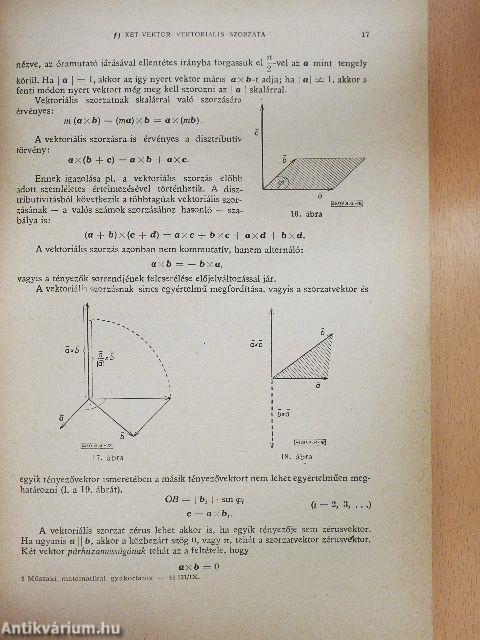 Műszaki matematikai gyakorlatok A. IX.