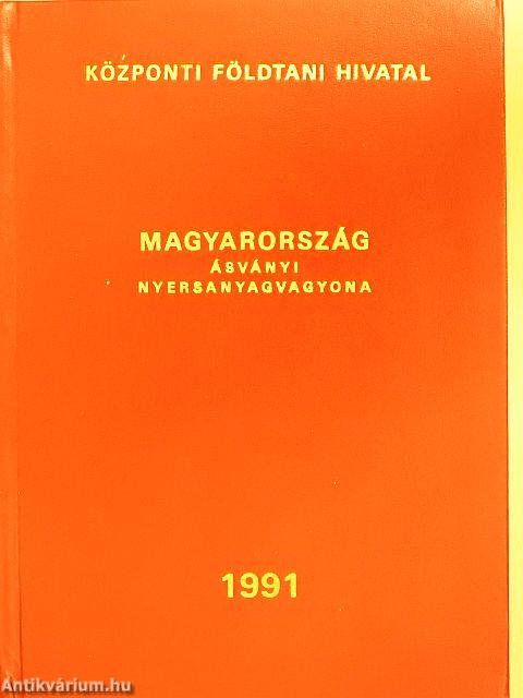 Magyarország ásványi nyersanyagvagyona 1991