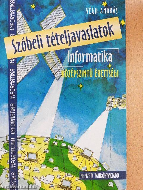 Szóbeli tételjavaslatok