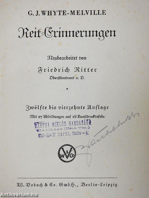 Reit-Erinnerungen (gótbetűs)