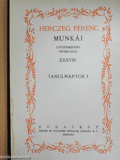 Tanulmányok I. (töredék)