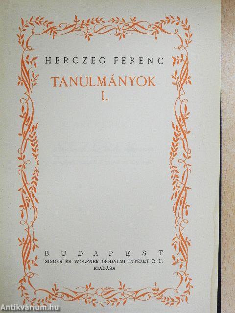 Tanulmányok I. (töredék)