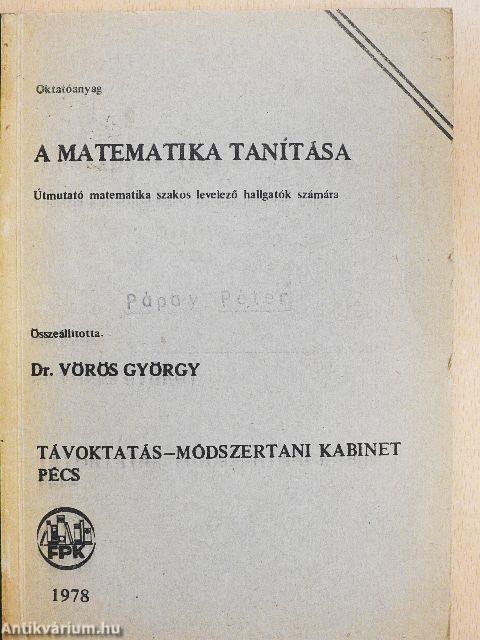 A matematika tanítása