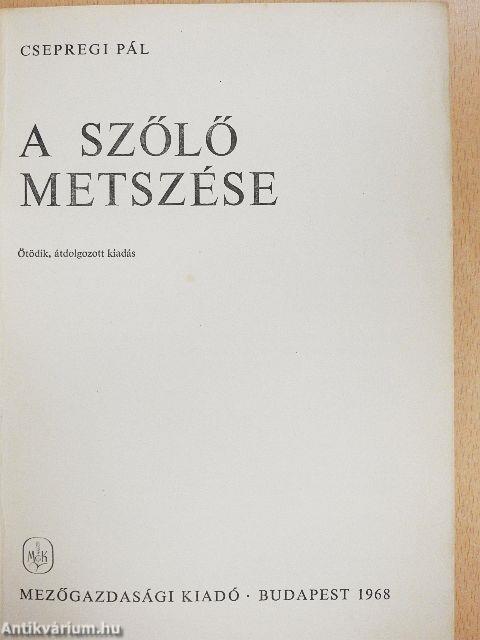 A szőlő metszése