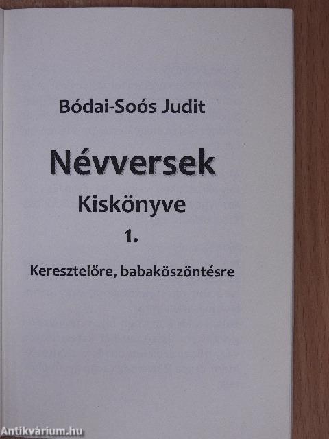 Névversek Kiskönyve 1.