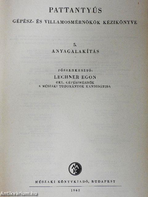 Gépész- és villamosmérnökök kézikönyve 5.