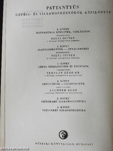 Gépész- és villamosmérnökök kézikönyve 1.