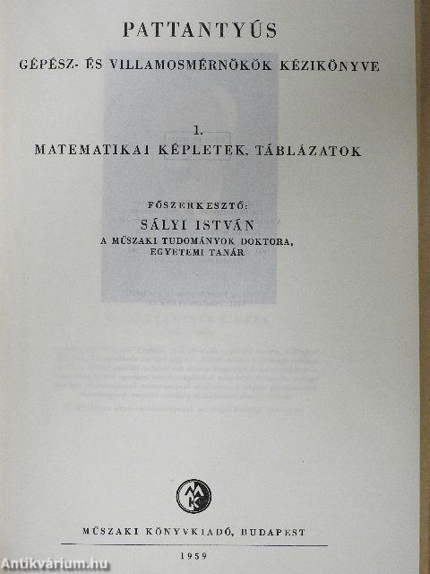 Gépész- és villamosmérnökök kézikönyve 1.