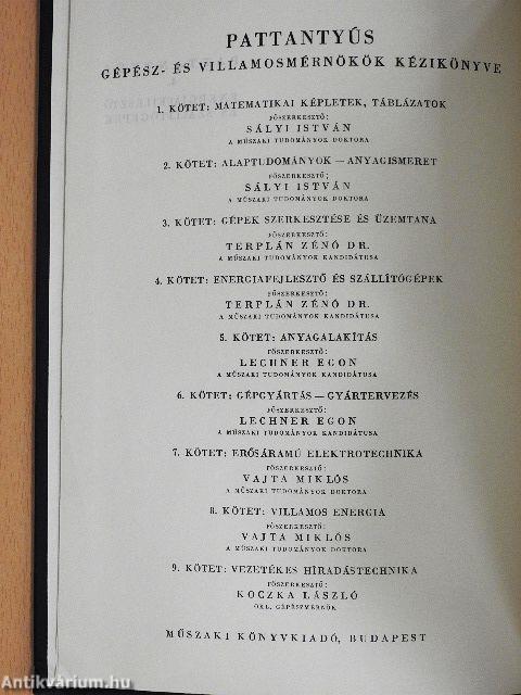 Gépész- és villamosmérnökök kézikönyve 4.