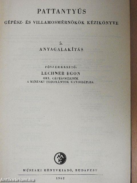 Gépész- és villamosmérnökök kézikönyve 5.