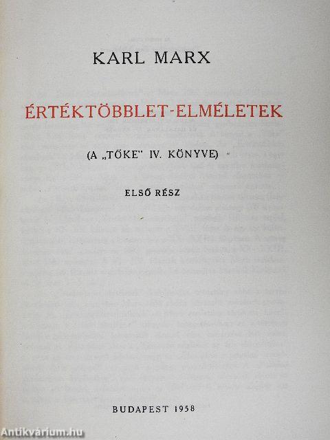 Értéktöbblet-elméletek I-III.