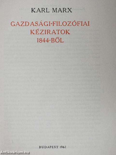 Gazdasági-filozófiai kéziratok 1844-ből