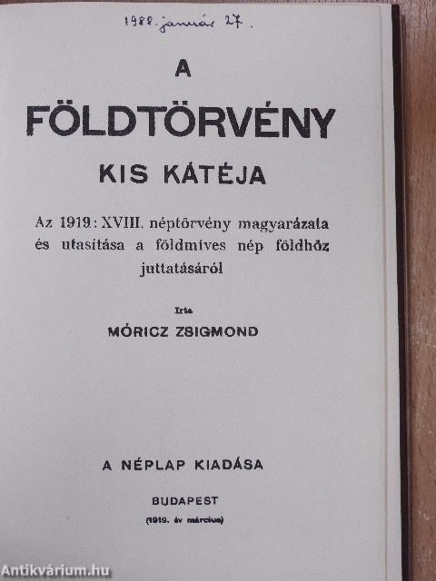 A földtörvény kis kátéja