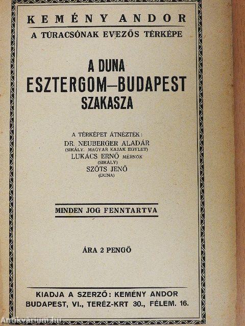 A Duna Esztergom-Budapest szakasza (térkép)