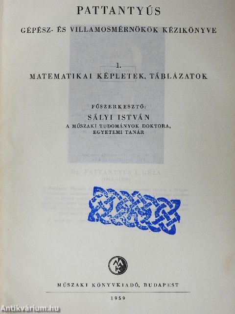 Gépész- és villamosmérnökök kézikönyve 1.