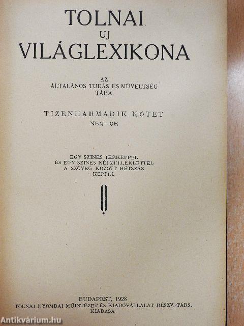 Tolnai uj világlexikona XIII. (töredék)