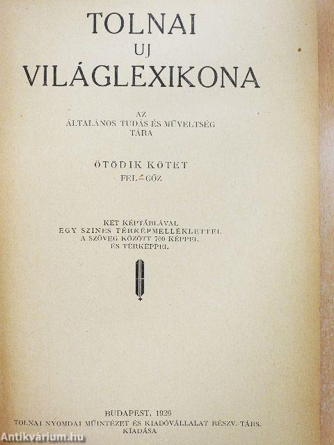 Tolnai uj világlexikona V. (töredék)