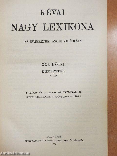Révai nagy lexikona 21. (töredék)
