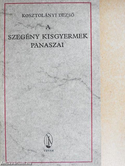 A szegény kisgyermek panaszai