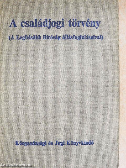 A családjogi törvény