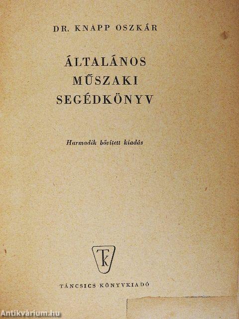 Általános műszaki segédkönyv