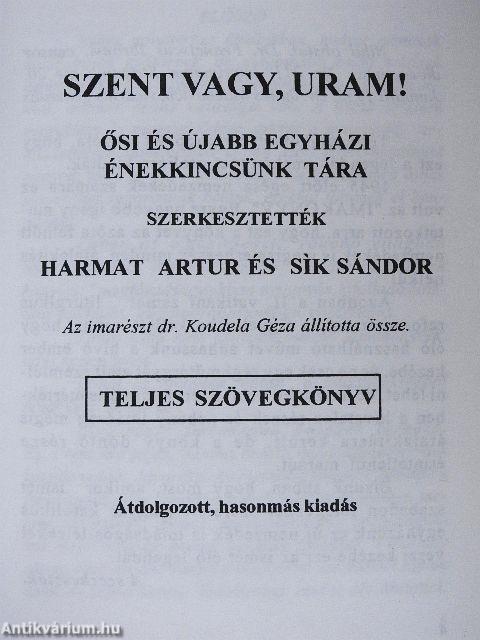 Szent vagy, Uram!