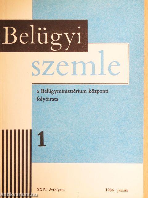 Belügyi Szemle 1986. január