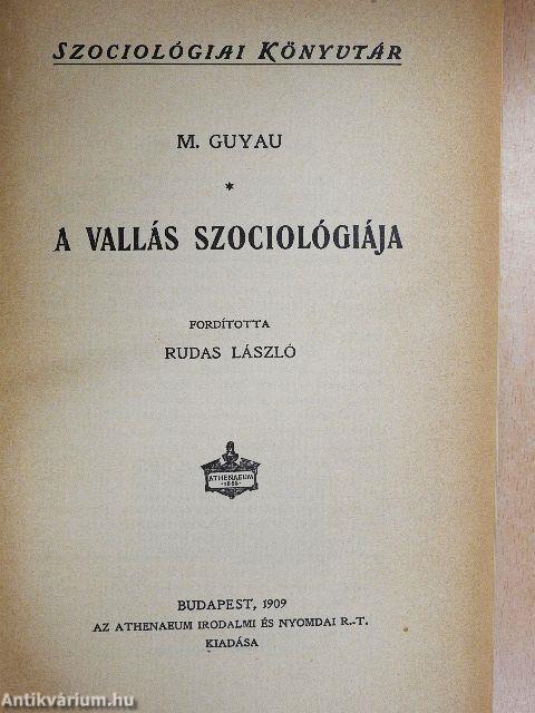 A vallás szociológiája