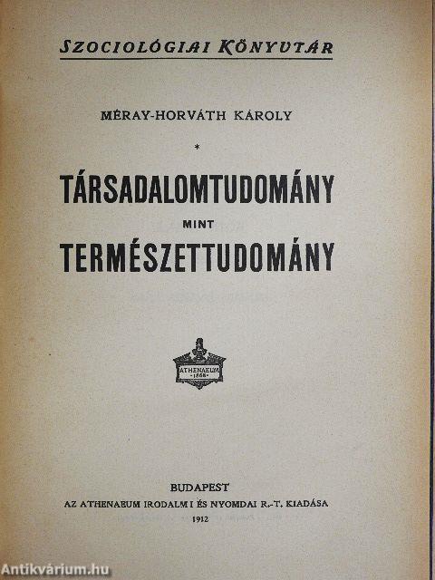 Társadalomtudomány mint természettudomány