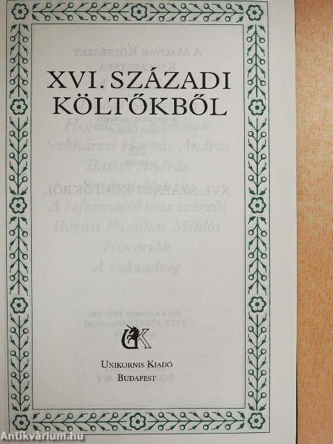 XVI. századi költőkből