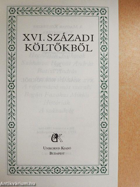 XVI. századi költőkből