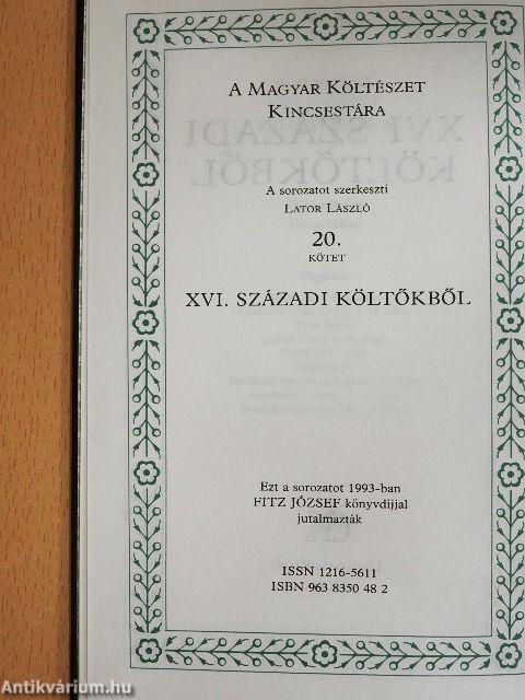 XVI. századi költőkből