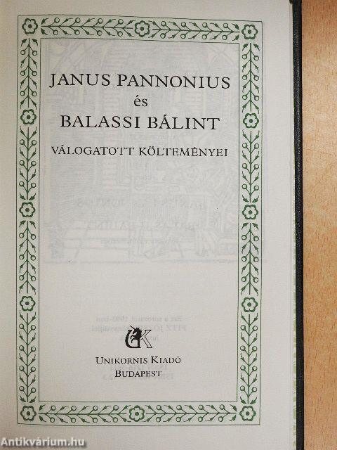 Janus Pannonius és Balassi Bálint válogatott költeményei