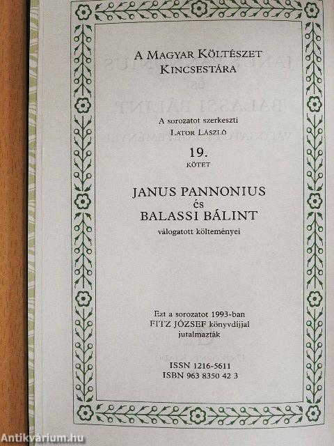 Janus Pannonius és Balassi Bálint válogatott költeményei