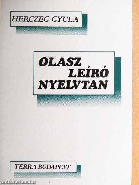 Olasz leíró nyelvtan