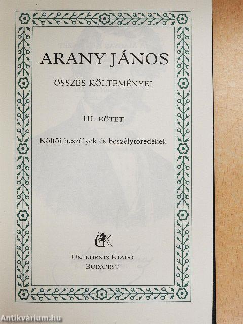 Arany János összes költeményei III. 