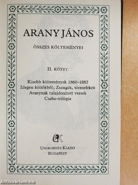 Arany János összes költeményei II. 