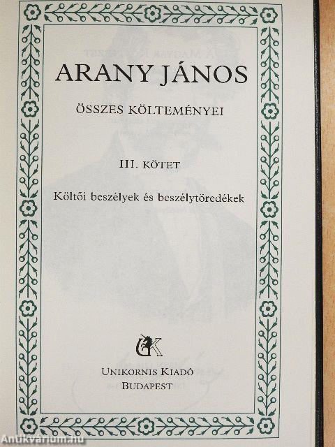 Arany János összes költeményei III. 