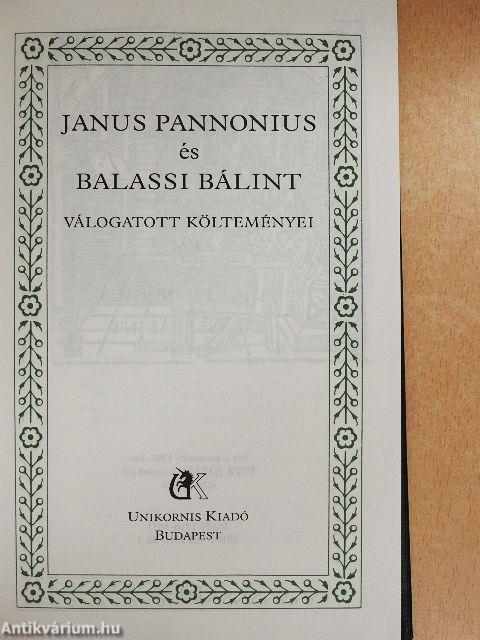 Janus Pannonius és Balassi Bálint válogatott költeményei