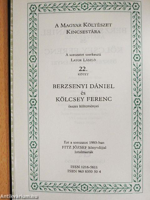 Berzsenyi Dániel és Kölcsey Ferenc összes költeményei