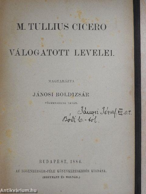 M. Tullius Cicero válogatott levelei