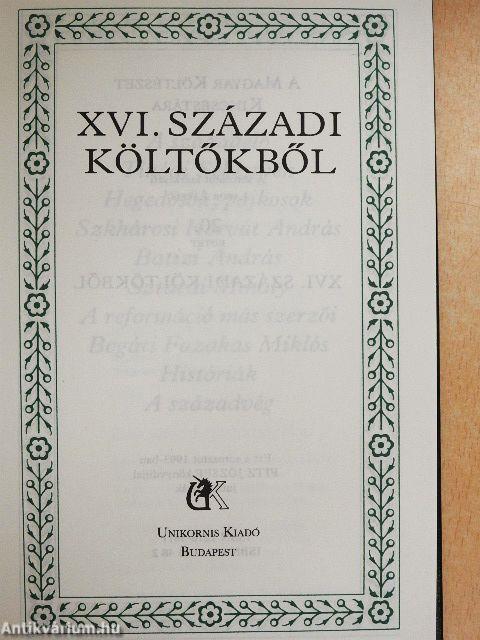 XVI. századi költőkből