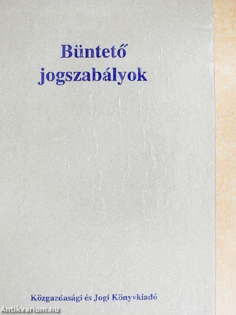 Büntető jogszabályok