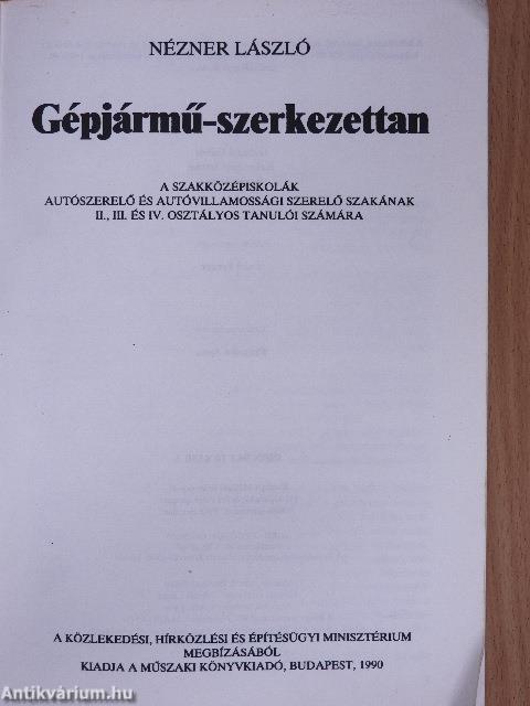 Gépjármű-szerkezettan II-IV.