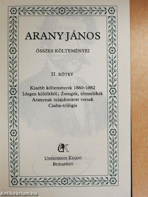 Arany János összes költeményei II. 