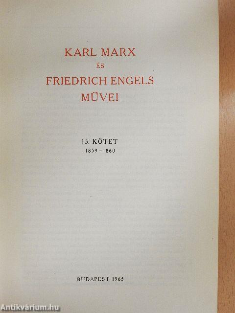 Karl Marx és Friedrich Engels művei 13.