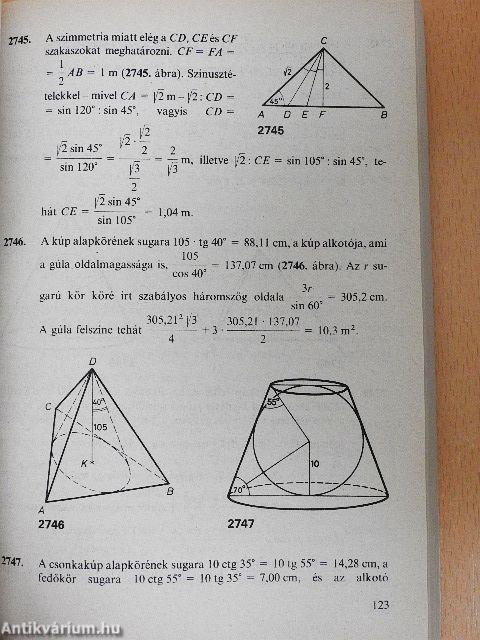 Összefoglaló feladatgyűjtemény matematikából - Megoldások I-II.