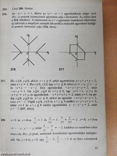 Összefoglaló feladatgyűjtemény matematikából - Megoldások I-II.