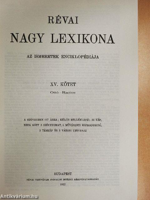 Révai nagy lexikona 15. (töredék)