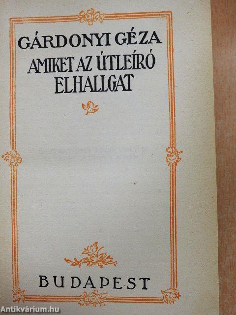 Amiket az útleíró elhallgat